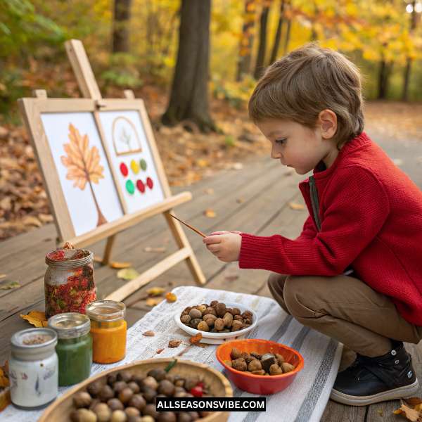 easy fall crafts for kids painted acorns