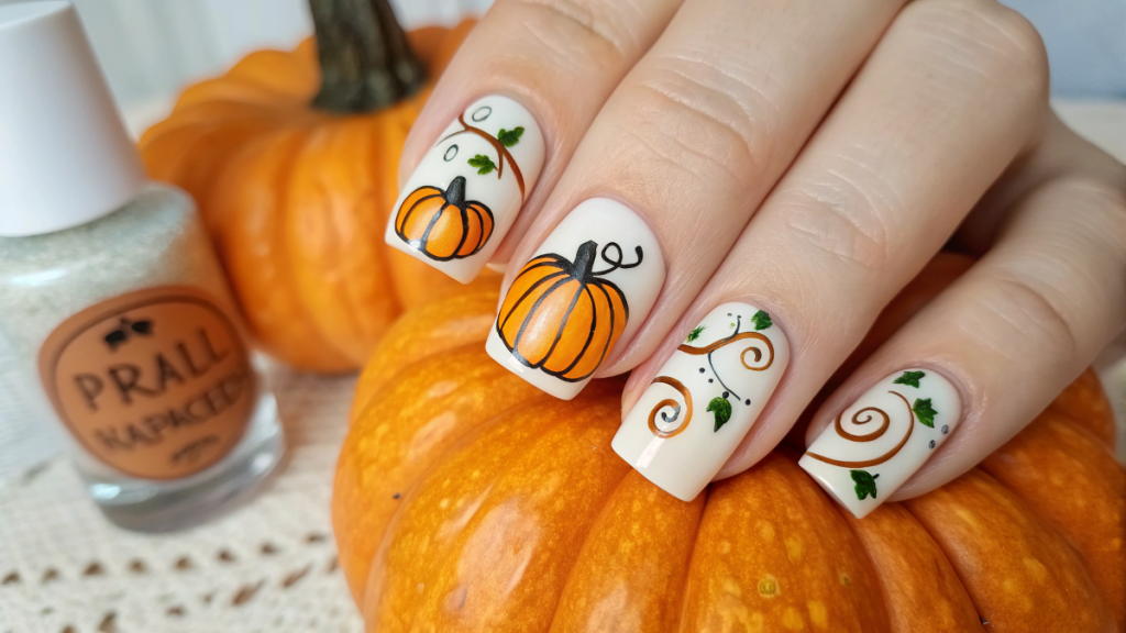 Festive seasonal fall nail designs celebrate halloween thanksgiving and the spirit of the season