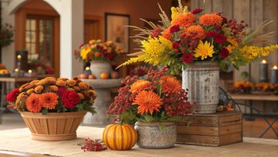 stunning Fall Flower Arrangements to Warm Up Your Home & Events (1)