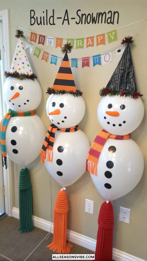 winter themed birthday party Snowman Party