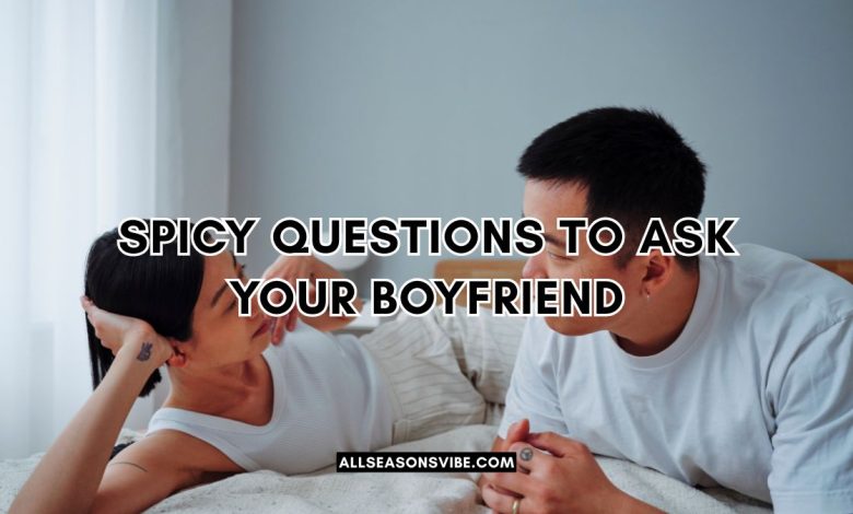 Couple laughing and talking while asking spicy questions