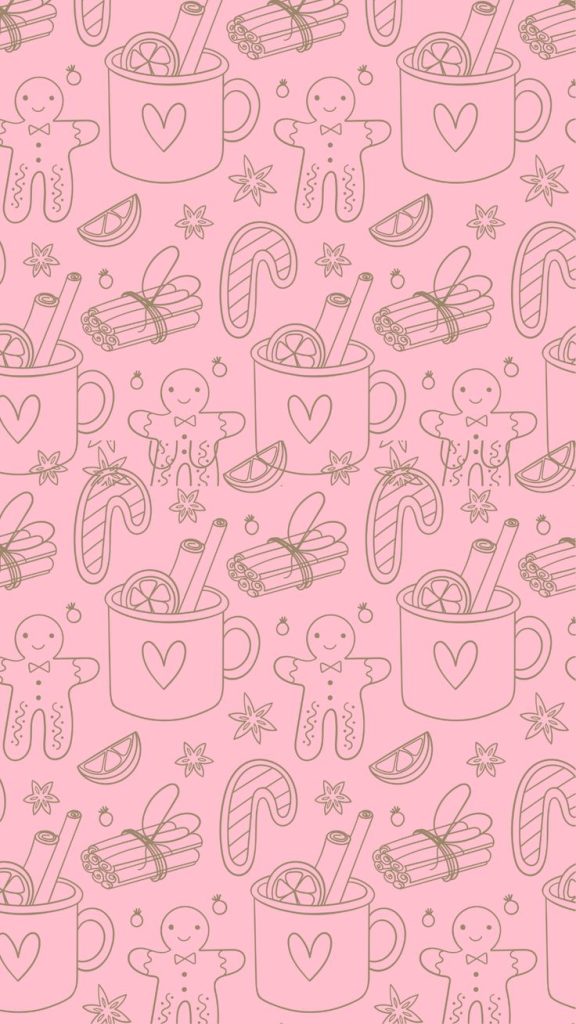 Hot Pink Christmas Wallpaper, Pink Christmas Aesthetic, Girly Christmas Wallpaper
