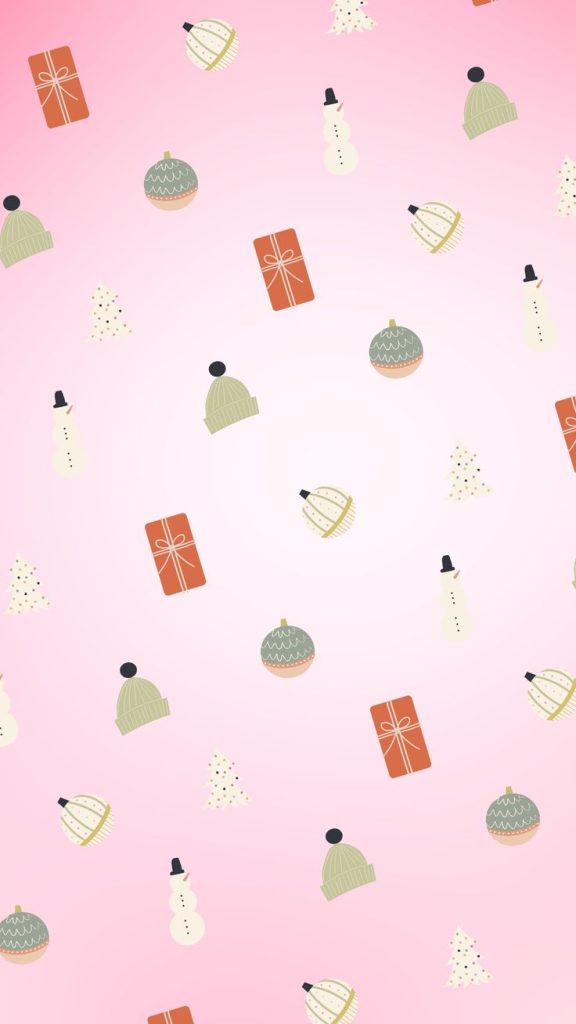 Pink Christmas Wallpaper Preppy, Pastel Christmas Wallpaper, Pink Christmas Background,