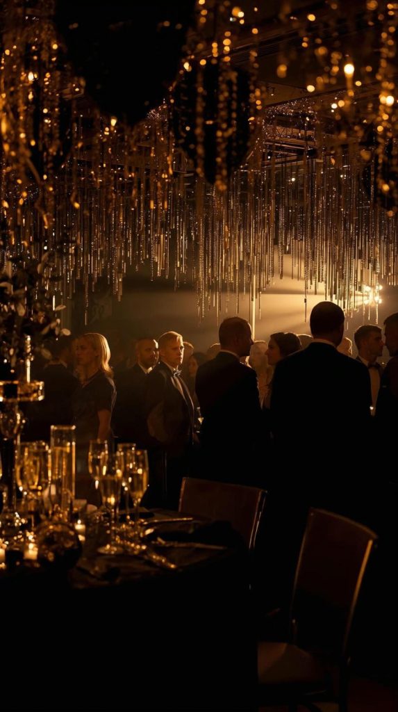 elegant new years eve party themes Black Gold Glamour