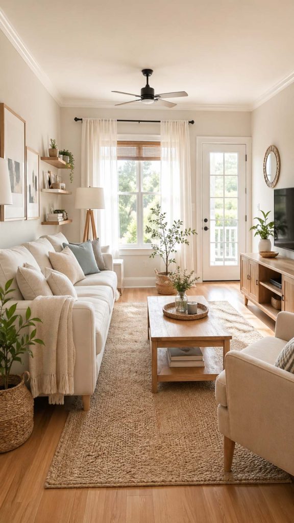 A small living room with well arranged furniture aesthetic summer home vibe