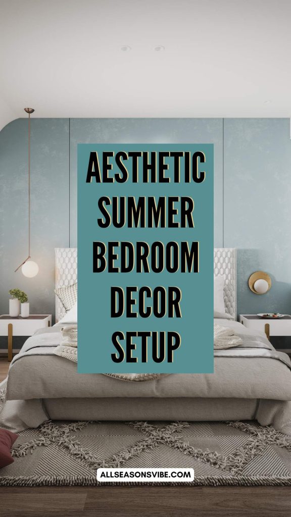aesthetic summer bedroom decor setup
