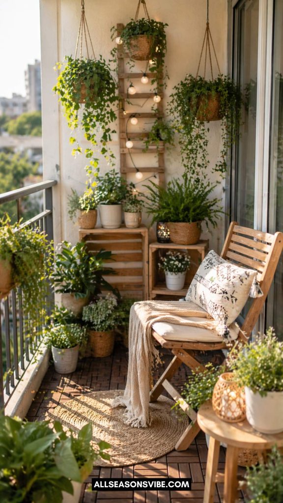 balcony decor ideas with plants small space