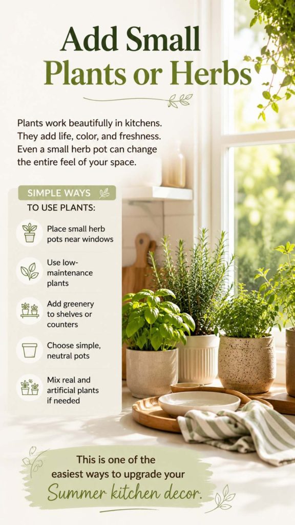 Fresh Summer Kitchen Add Small Plants or Herbso