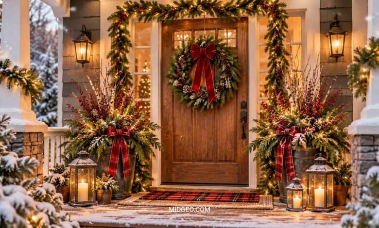 15 Christmas Front Porch Ideas for a Warm Welcoming Home