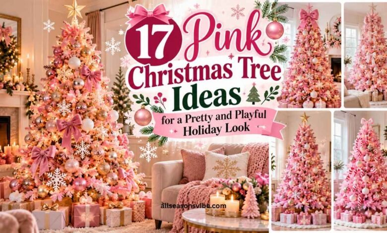 17 pink christmas tree Ideas for a pretty and playful holiday look