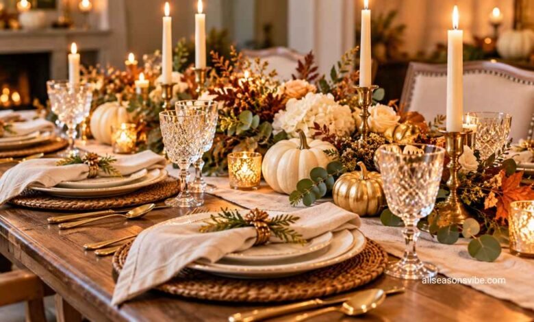 21 elegant thanksgiving tablescapes for a sophisticated holiday dinner