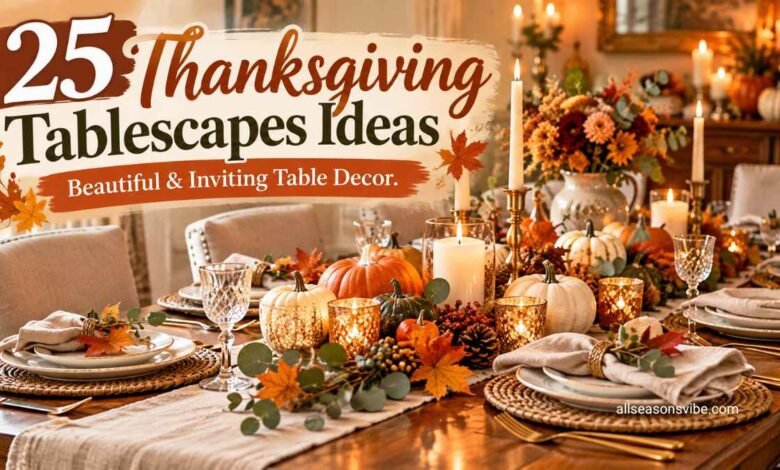 25 thanksgiving tablescapes ideas