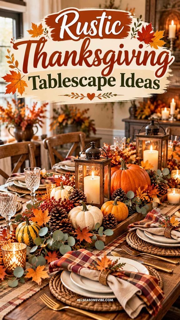 rustic thanksgiving tablescape ideas