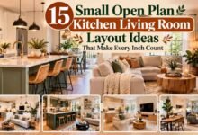 small open plan kitchen living room layout ideas that make every inch count