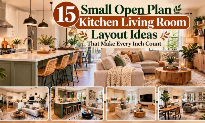 small open plan kitchen living room layout ideas that make every inch count